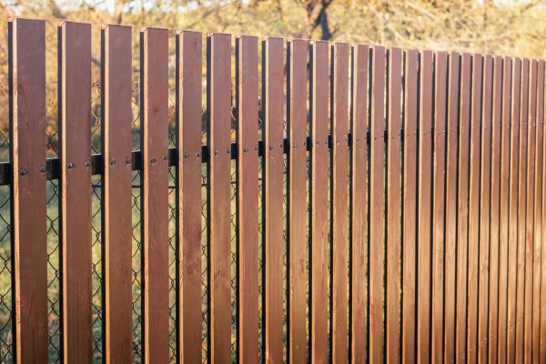 Wood Slat Fence Installation
